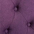 thumbnail image 5 of Roundhill Furniture Amonia 5-Pc Dining Set, Turned-Leg Dining Table with 4 Tufted Chairs, Purple, 5 of 11