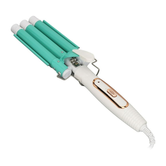 Beach Waver Curling Iron, Hair Waver Curling Iron Adjustable Temperature Hair Iron Versatile Rotating Cord Hair Crimper for Home Three Barrel Irons Wand Hair Crimpers and Wavers