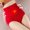 Red, variant on HUPOM Cotton Seamless Underwear Women Panties For Girls High Waist Casual Tie Comfort Waist Red L