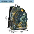 thumbnail image 2 of FORMRS Unisex School Backpack 17" Student Travel Bag with Laptop Compartment, Green Celestial Serpent, 2 of 7