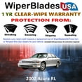 thumbnail image 2 of 2002 Acura RL Beam Wiper Blades Wipers w/1yr Warranty (Set of 2) (WiperBladesUSA), 2 of 5