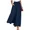 Navy Blue, variant on SOMER Pants for Women Flowy Dressy Casual Elastic High Waist Wide Leg Palazzo Pants with Pocket Black