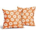 thumbnail image 4 of Orange Pillow Covers 20X20 Inch White Floral Daisy Geometry Decorative Couch Pillow Cases Spring Summer Flower Throw Pillows Set of 2 Farmhouse Home Decor for Room Porch Patio Couch Outdoor, 4 of 6