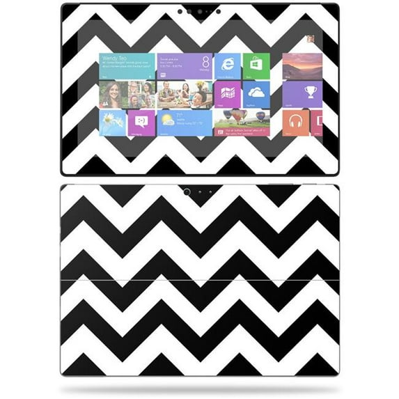 MightySkins MISURPRO1-Black Chevron Skin for Microsoft Surface Pro 2017 12.3 in. - Black Chevron