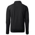 thumbnail image 3 of Men's Cutter & Buck  Black New Hampshire Fisher Cats Cascade Eco Sherpa Fleece Quarter-Zip Jacket, 3 of 3