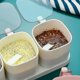 thumbnail image 2 of 4 Grid Seasoning Box Set 4 Grid Spice Salt Sugar Jars Pepper Condiment Storage Container With Small Spoon, 2 of 3