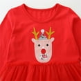 thumbnail image 4 of XEGLSBU Girls Christmas Dresses Size 10-12 Winter Girls Dress with Reindeer Pattern Round Neck Cute Tutu Party Gown for Holiday Festive Girls Christmas Dresses Red-C Size 3-4 Years, 4 of 6
