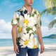 thumbnail image 3 of Fotbe Bees Collecting Nectar Camisa Hawaiana para Hombre Unisex – Camisa Casual de Verano con Botones de Manga Corta de Algodón y Lino,XX-Large, 3 of 7