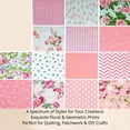 thumbnail image 6 of iMzoon 42Pcs Pink Precut Fabric 10" Squares with Wavy Edges | Cotton Fat Quarters for Quilting & Sewing, DIY Craft Supplies and Color Analysis Swatches - Pink, 6 of 11