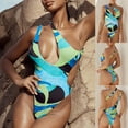 thumbnail image 2 of VerPetridure Women's One Piece Bathing Suit High Waisted Tummy Control Swimsuits for Womens Summer Floral Print Sexy Crewneck Swimwear, 2 of 9