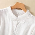 thumbnail image 5 of JJHGVB Loose Fit Cotton Linen Shirts Going Out Tops Cotton Summer Tops Cute Shirts Comfort Office Work Tops Dressy Casual Basic Tee Soft Beach Casual White S, 5 of 9