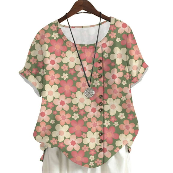 CLOOCL Women Blouse Summer Shirts Floral 3D Printed Tops Oversized Clothing