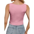 thumbnail image 6 of Arvbitana Women's Sling Square Neck CamisoleTank Top Patchwork Bralette Summer Sleeveless Blouses, 6 of 7