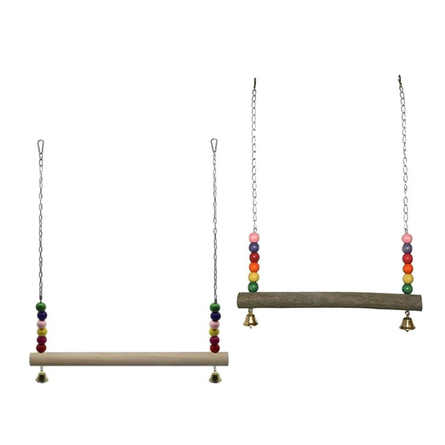 Columpio de Pollo de Juguete, Pollo de Madera, Juguete para Masticar, Soporte para Loro, Percha para Pollo de Pájaros Grandes Jinwen Columpio de escaleras para aves de corral