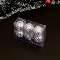 Christmas Ball Ornaments 6 Pcs - 2 inch Large Shatterproof Christmas Balls, Mirror Disco Ball Decorations Indoor, Aesthetic Holiday Party Hanging Ornaments for Xmas Tree, Wreath, Vines, Silver