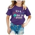 thumbnail image 1 of TZEWGL T-Shirts pour Enfant, Saison de Rentrée Scolaire, Manches Courtes Imprimées, Col Rond, Taille Bébé 10-12T, 1 of 4