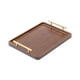 thumbnail image 3 of Bandeja de madera para servir, bandeja para mesa de café con asas, rectangular, placa de madera decorativa 36x25cm, 3 of 9