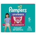thumbnail image 2 of Pampers Diapers - Cruisers 360° - Size 5, up to 100% Leakproof Fit, Designed for Active Babies, Pull On Diaper, EZ Off Tabs Designed for Easy Changes, 2 of 22
