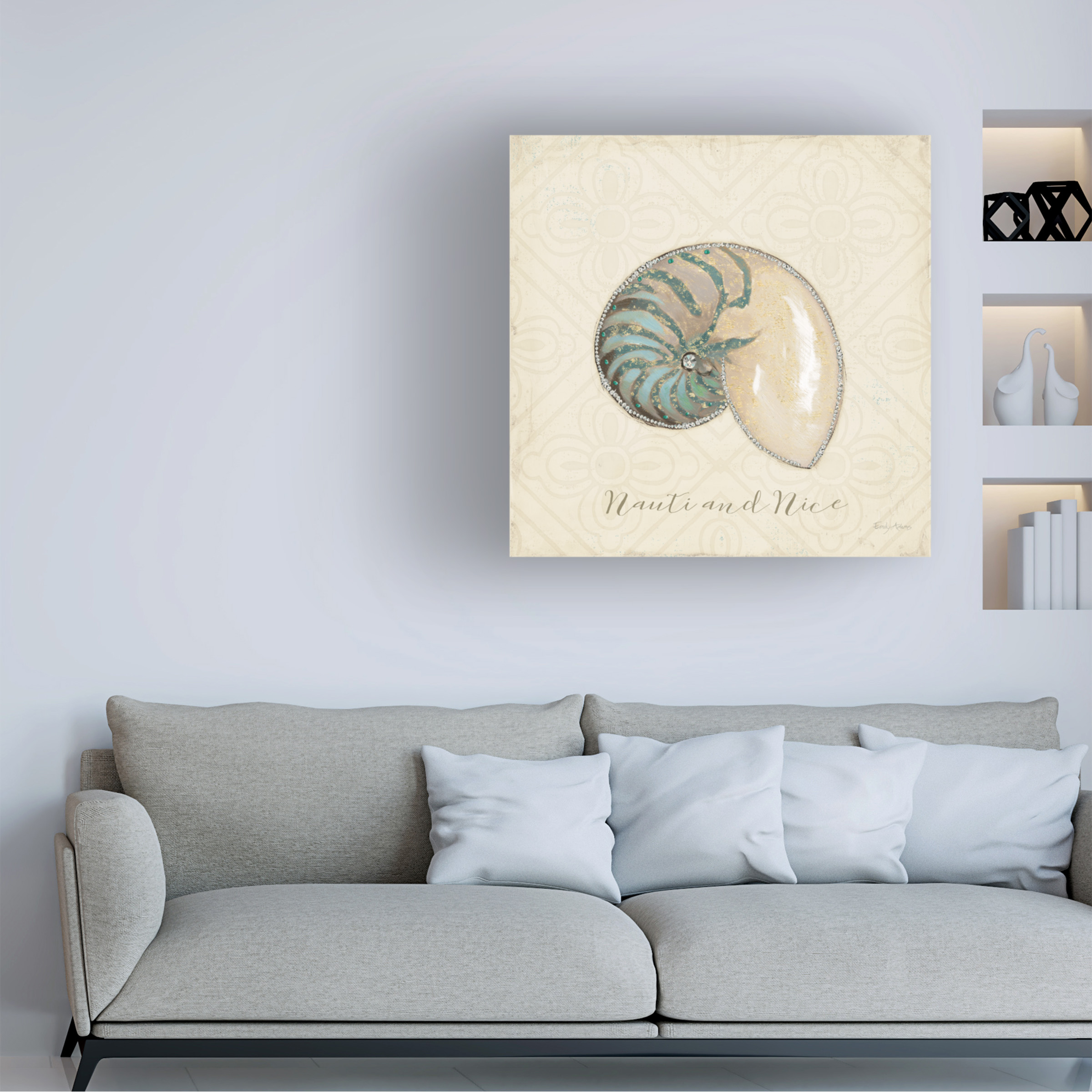 Trademark Fine Art Still Life Canvas Art ' Beach Treasures III Christmas ' by Emily Adams