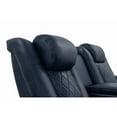 thumbnail image 3 of Valencia Tuscany Home Theater Seating | Premium Top Grain Italian Nappa 11000 Leather, Power Reclining, Power Lumbar Support, Power Headrest (Row of 2, Navy Blue), 3 of 5