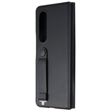 Samsung Leather Protective Cover with Strap for Galaxy Z Fold3 5G - Black