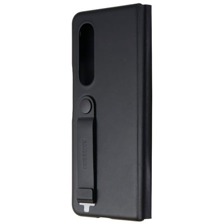 UPC 887276575032 product image for Samsung Leather Protective Cover with Strap for Galaxy Z Fold3 5G - Black | upcitemdb.com