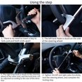 thumbnail image 4 of ORUYROP Verrou de Volant de Voiture Rétractable en Forme de U Antivol Robuste Haute Résistance Résistant au Sciage Sécurité Verrou de Volant Universel avec 3 Clés pour Voiture Véhicule Fourgonnette, 4 of 7