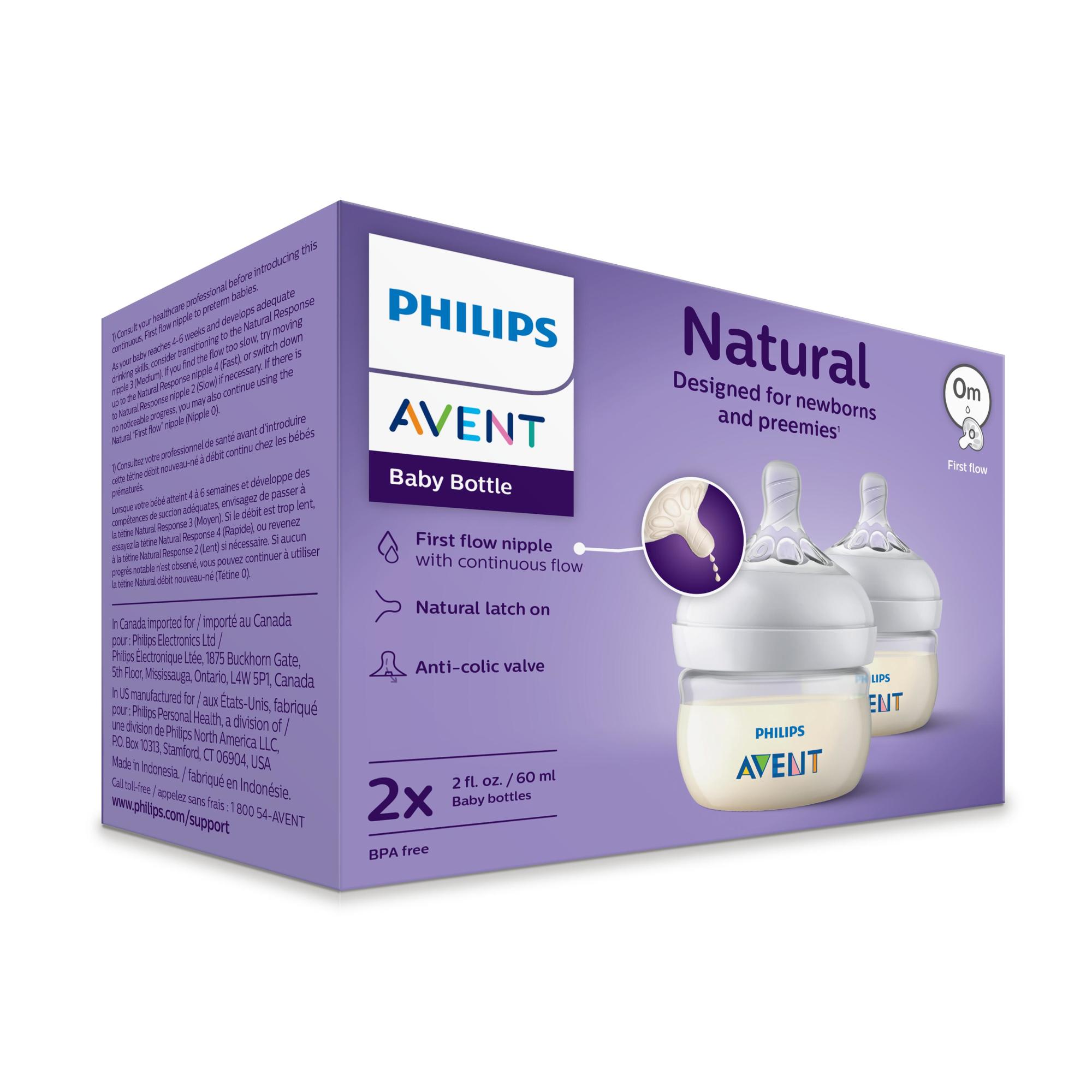 Philips AVENT Natural Baby Bottles, 2oz, 2-Pack photo 8