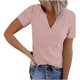 thumbnail image 1 of Blusa informal de manga corta con cuello en V para mujer OAVQHLG3B Store  lin121212, 1 of 3