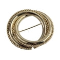 thumbnail image 4 of Classic Double Ring Circle Gold Tone Pin Brooch 1 7/8", 4 of 4