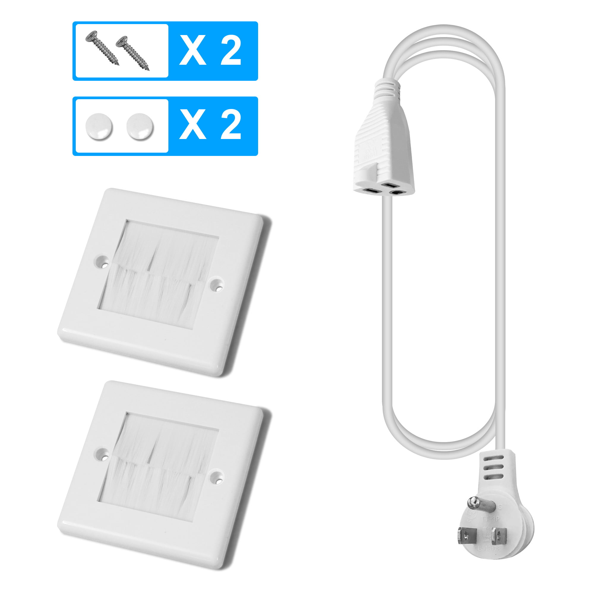 32-inch Cord Cover - On-wall Cable Management Kit For Wall-mounted Tv Or  Computer Cables - Dual Channel Wire Organizer By Simple Cord (white) :  Target