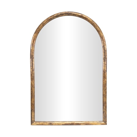 DecMode 24" x 36" Gold Wall Mirror with Weathered Frame