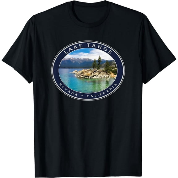 Lake Tahoe Nevada California Mountain Landscape Short Sleeve Travel T-Shirt