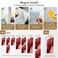 thumbnail image 6 of Red Marble Window Privacy Film, Modern Ombre Abstract Ink Painting Art Static Cling UV Sun Blocking Heat Control Window Tint Day and Night, Non-Adhesive One Way Windows Privacy Cover 17.7''x78.7'', 6 of 7