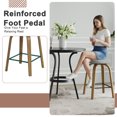thumbnail image 4 of CQSXDA Backless Swivel Bar Stools Set of 2, Comfortable Fabric Upholstered 26 Inch Height Stools Ideal for Restaurants and Homes，Gray, 4 of 9