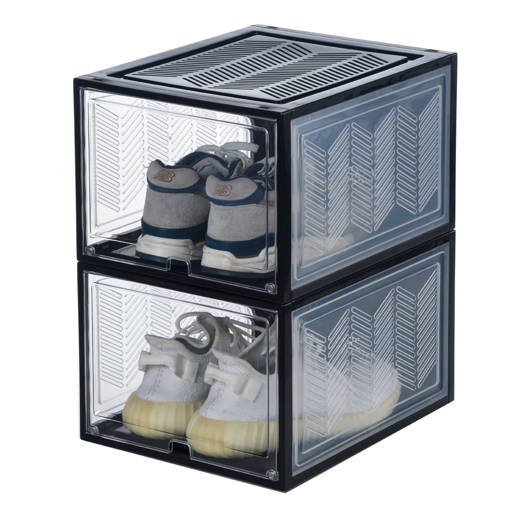 Shoe Storage Boxes Shoe Organizers Closet organizers & storage Shoe Box Stackable Storage Bins