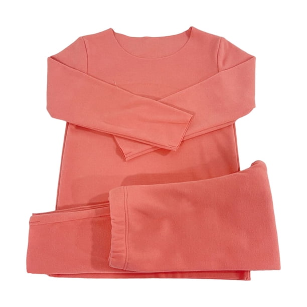 Sonducket Ropa interior térmica gruesa para niños, ropa de terciopelo adelgazante de manga larga, traje, pijama, camisa cálida sin costuras Pijama 150cm