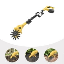 Miumaeov Cordless Tiller Cultivator, 20V 250RPM Electric Tiller with Telescopic Rod, 3.9inch Wide Battery Powered Garden Cultivator for Lawn, Yard, Soil Cultivation