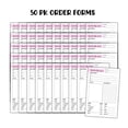 thumbnail image 2 of Decal Order Form 50pk 5.5x8.5 Vinyl Sticker Application Instruction Cards Care Bulk Business Personalized Labels Custom Forms Log Book, 2 of 5