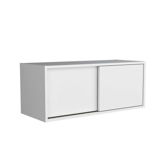 Depot E-Shop Slana Wall Cabinet, 2 Sliding doors, 1 Shelf, White