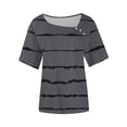 thumbnail image 4 of Usted Es Más Que una Camisa de Puntuación de Prueba, de Moda Casual Impreso Botón de Manga Corta Cuello en V para las Mujeres, 4 of 6