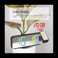 thumbnail image 4 of RotacióN de 180° ProyeccióN Despertador 12/24H LED Reloj Digital Carga USB Proyector de Techo Despertador (Blanco), 4 of 5