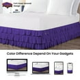 thumbnail image 4 of SGI Bedding 18 Inch Multi Ruffled Bed Skirt | Microfiber Bed Skirt | Fade Resistant, Wrinkle Free, Anti-static, Decorative, Extra Storage Space, Clutter-Free | King, Purple, 4 of 8