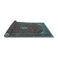 thumbnail image 2 of Ahgly Company Indoor Rectangle Medallion Light Blue Traditional Area Rugs, 2' x 4', 2 of 4