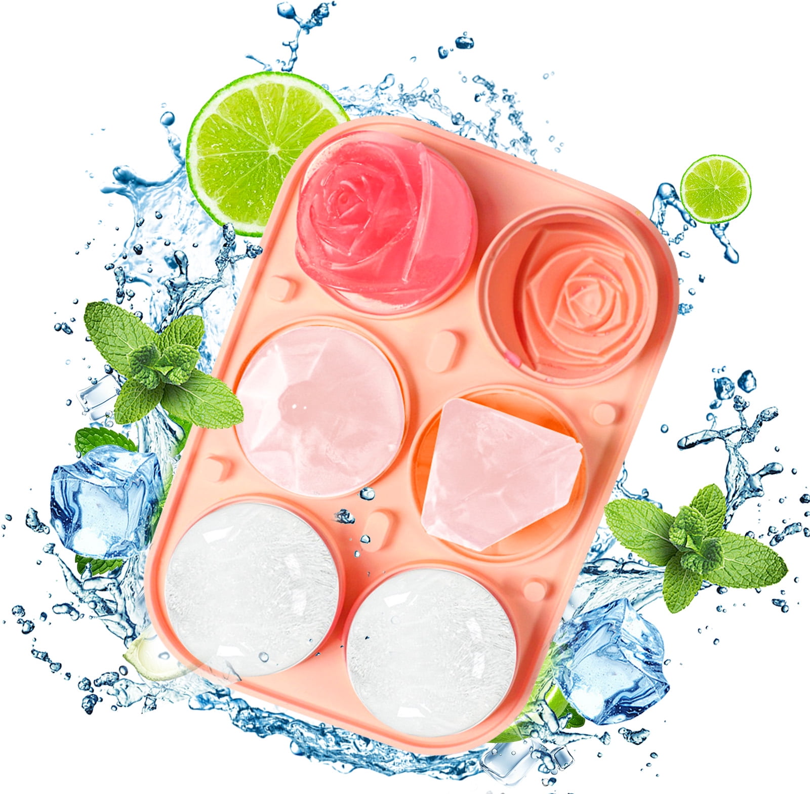 Silicone Ice Cubes Tray Rose Ice Making Tool for Home Gatherings and Beverage Decorations Drink Accessories