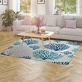 thumbnail image 4 of Ocean Coral Pattern Print Soft Comfy Area Rugs Carpet Suitable for Living Room Kitchen Bedroom Laundry Room Home Decorations 63"x 79", 4 of 7