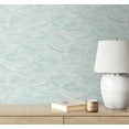 thumbnail image 6 of Seabrook Designs Blue Oasis Seaside Waves Prepasted Wallpaper, 6 of 8