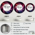 thumbnail image 4 of Designart "Nebulous Nexus In Pink And Black" Abstract Spirals Pink Large Round Mirror - Round Office Mirror Wall Decor - Modern Round Printed Mirror - 23" x 23", 4 of 6