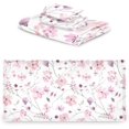 thumbnail image 2 of SKYSONIC 3 Pack Towel Delicate Pink Flowers Cotton Bath Towel Set (1 Bath Towel, 1 Hand Towel, 1 Washcloth) for Bathroom, Super Soft and Quick Dry Towels, 2 of 7