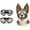2-pack (Black Clear), variant on UOSIA Dog Goggles Dog Sunglasses for Medium to Large Breed Anti-UV Eye Protection,L,2-pack (Black Black)